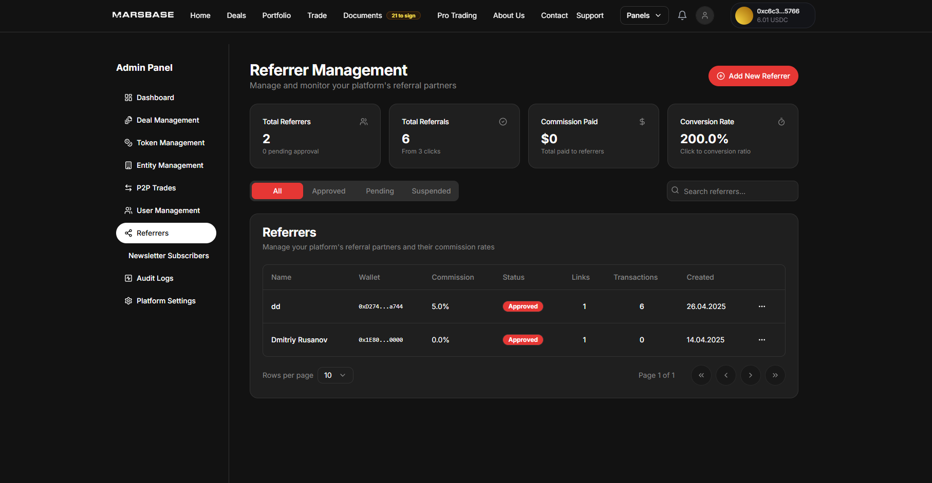 Referral & Tier System