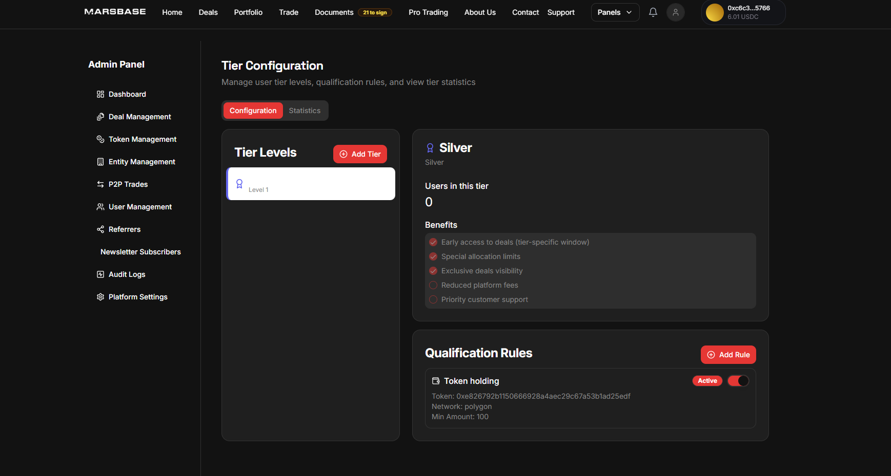 Referral & Tier System additional features