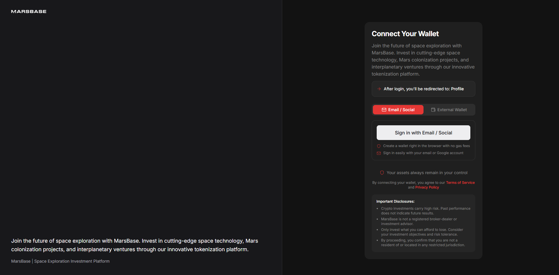 User Authentication & Profile